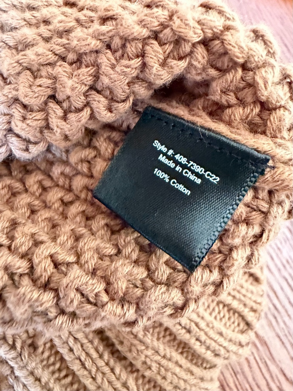 Jenni Kayne Cable Cocoon Cotton Cardigan Brown size S - Picture 8 of 9
